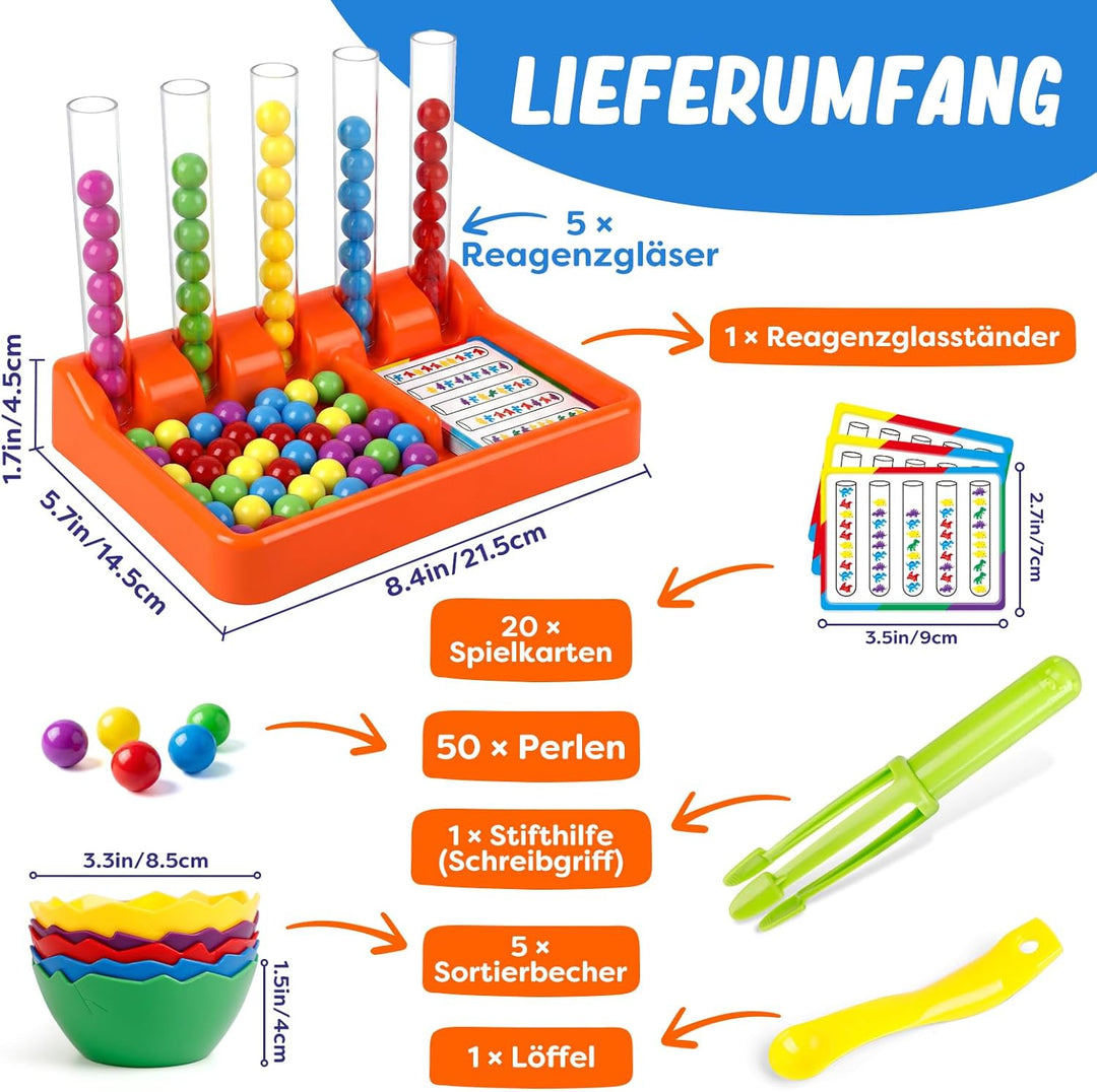 Farben Lernen Ab 3 4 5 Jahre, Montessori Spielzeug, Zähl und Farbsortierspielzeug für Kinder, Mathem