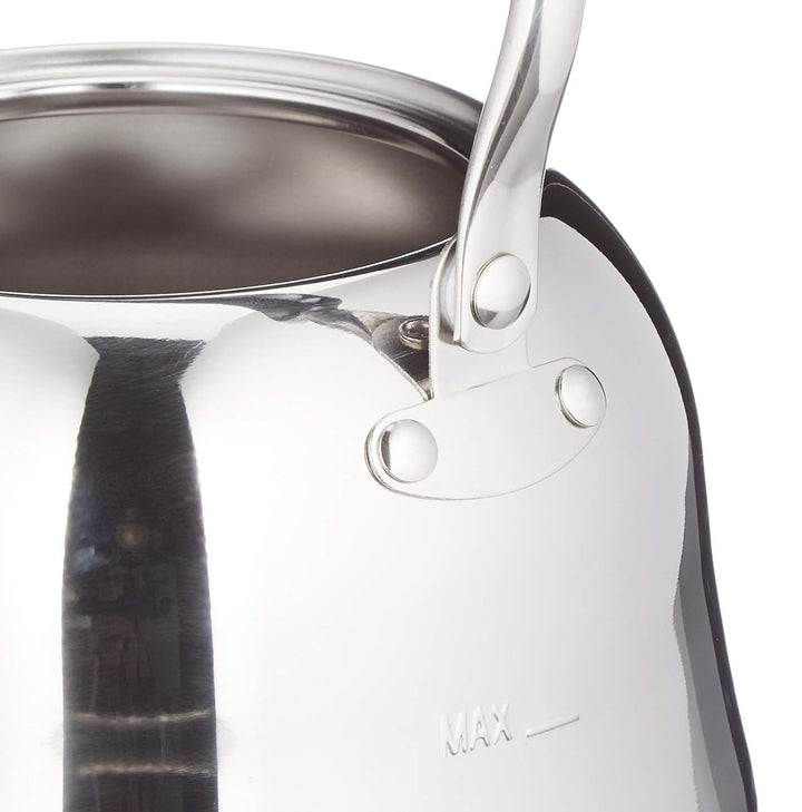 cilio Wasserkessel CLASSICO für 1 Liter Wasser | Höhe: 24,5 cm | Ø: 17 cm | poliertes Edelstahl | Ka