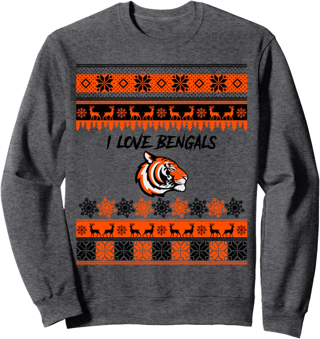 I Love Bengals Ugly Christmas Sweater Sweatshirt