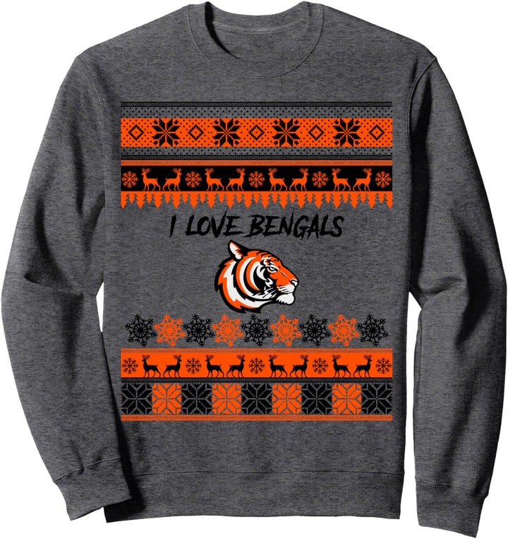 I Love Bengals Ugly Christmas Sweater Sweatshirt