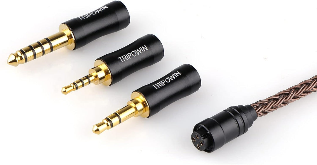 LINSOUL Tripowin Amber 32AWG OFC Oxygen Free Cable HiFi IEM Kabel mit austauschbarem 2.5mm/3.5mm/4.4