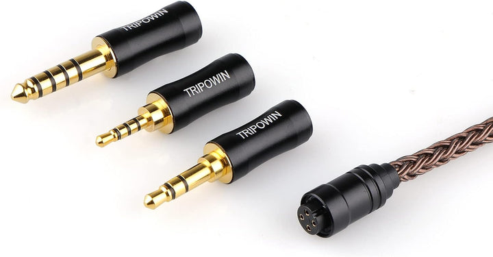 LINSOUL Tripowin Amber 32AWG OFC Oxygen Free Cable HiFi IEM Kabel mit austauschbarem 2.5mm/3.5mm/4.4