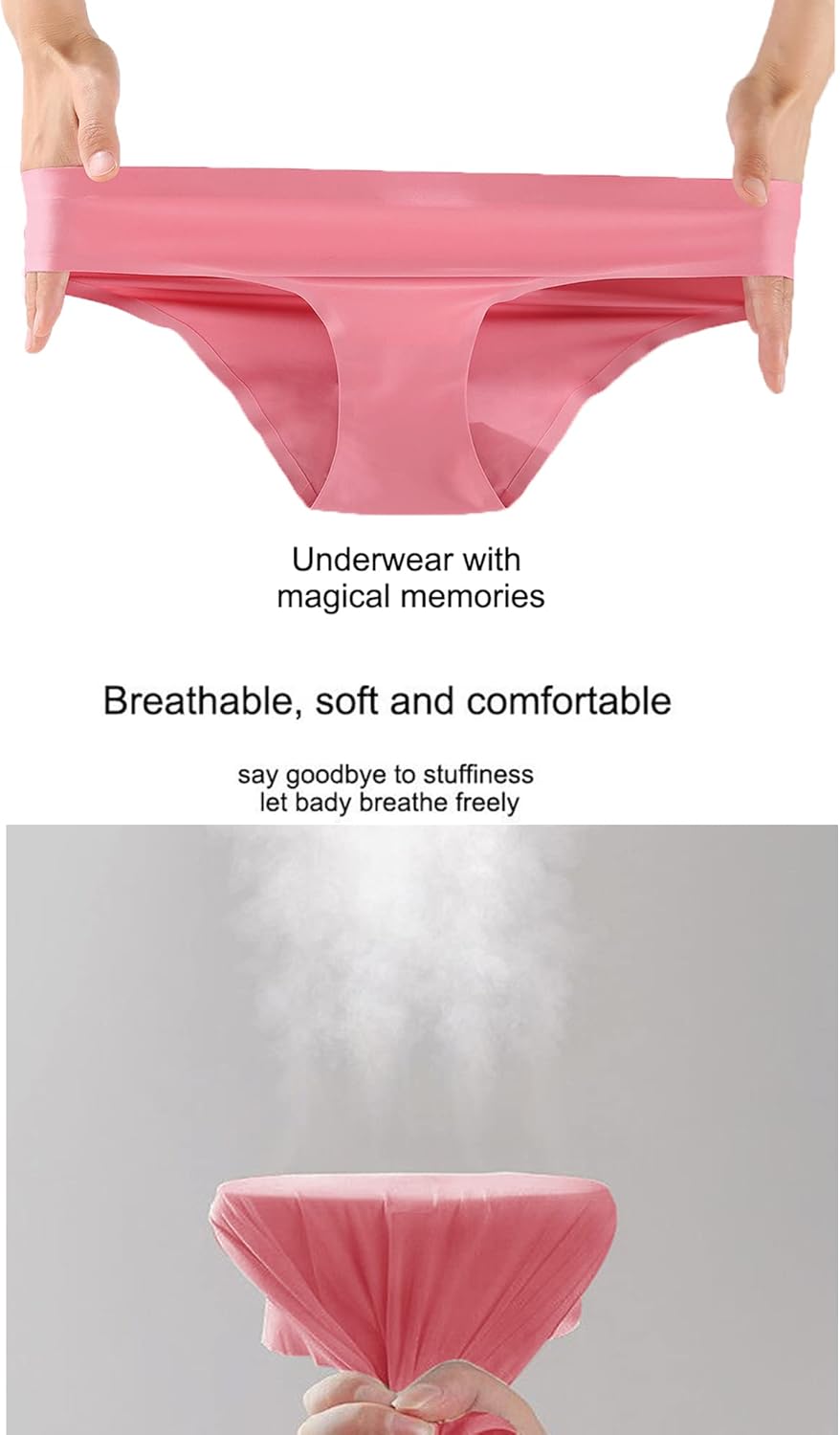 6er Pack Damen Seamless Slips Nahtlo Hipster Unsichtbare Unterhosen Sexy Unterwäsche Bequem Dessous