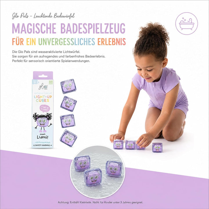 Glo Pals 4 leuchtende Würfel für EIN einzigartiges sensorisches Erlebnis und Magische Lichtshow für