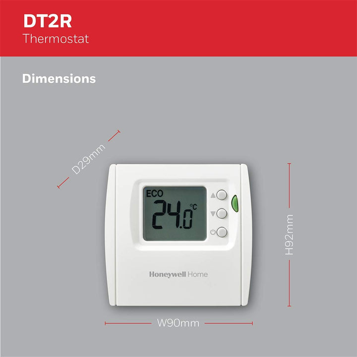 Honeywell Home THR840DEU DT2 Thermostat, White Verkabelt | Basic Verkabelt Weiss, Verkabelt | Basic