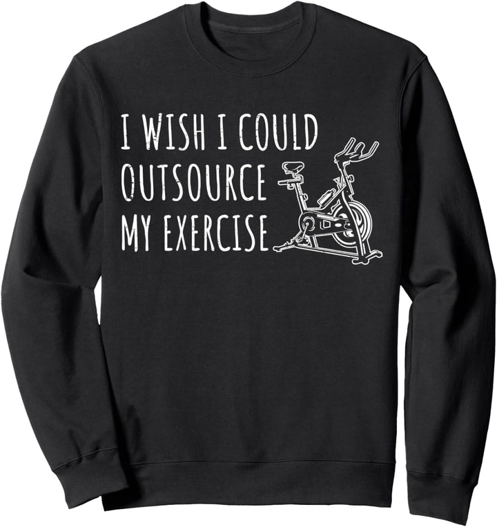 Lustiges Fitness-Fahrrad Heimtrainer Ergometer Workout Faul Sweatshirt