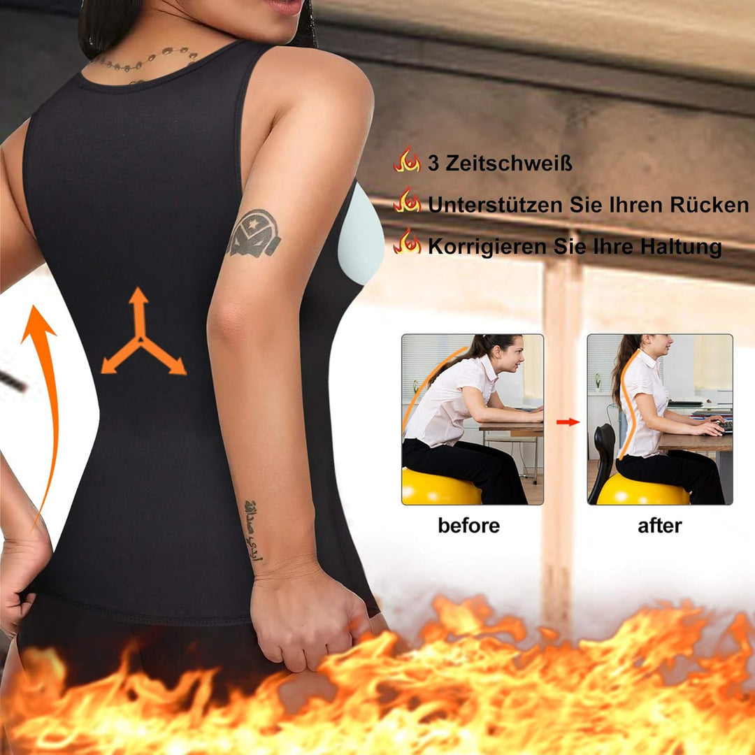 Bingrong Frauen Fitness Figurformender Unterbrust Taillenmieder Bauch-Weg Sauna Sport Training Taill