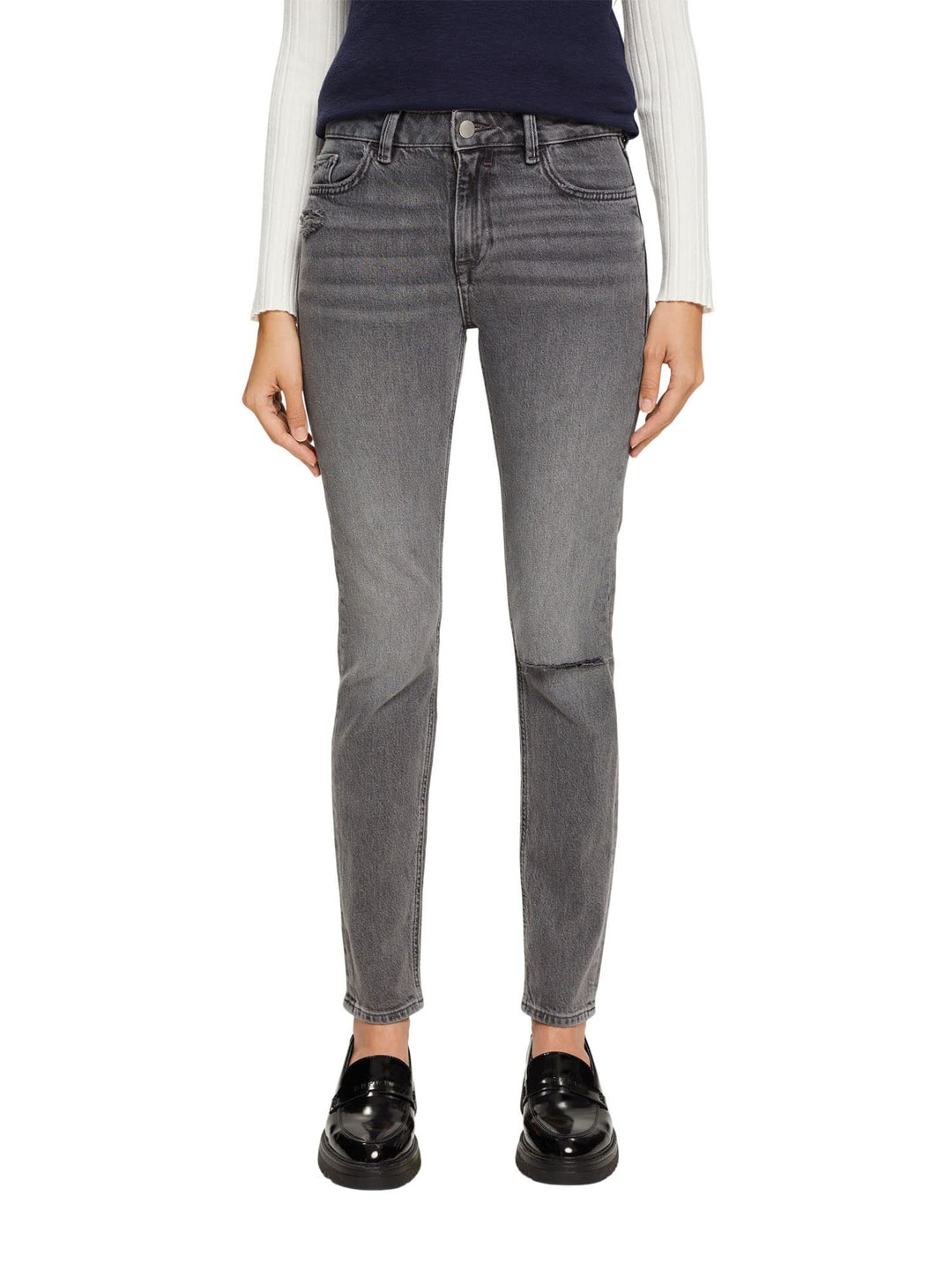 ESPRIT Damen Jeans 25W / 30L 922/Grey Medium Wash, 25W / 30L 922/Grey Medium Wash