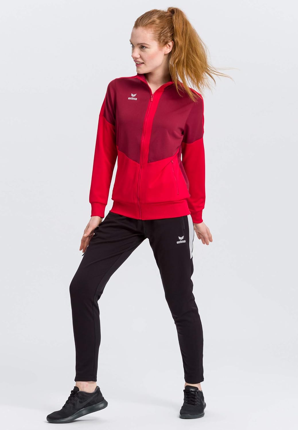 Erima Damen Trainingsjacke Squad Worker 34 bordeaux/rot, 34 bordeaux/rot