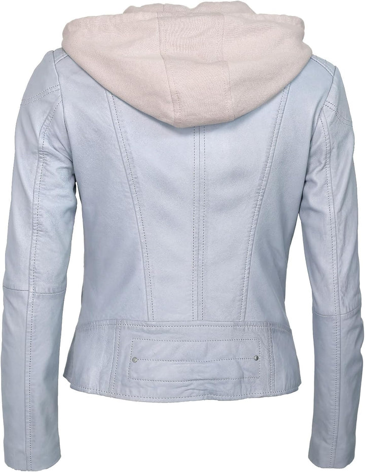 Maze Damen Lederjacke Mico Baby Blue XXL