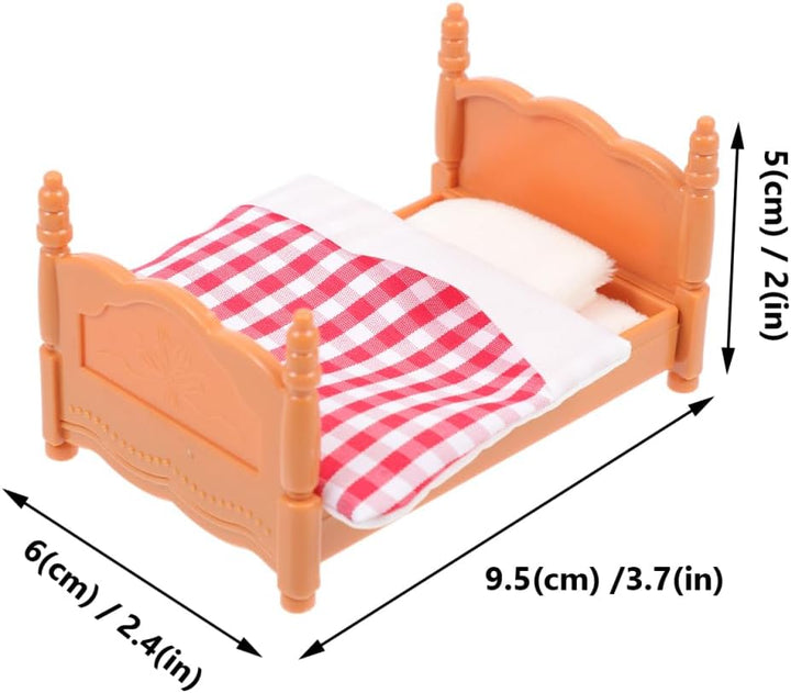 HEMOTON 1 Satz Bettmodell Puppenhaus- Puppenbett Mini- Wohnkultur bastelset Mini-Hausmodell Mini-Möb
