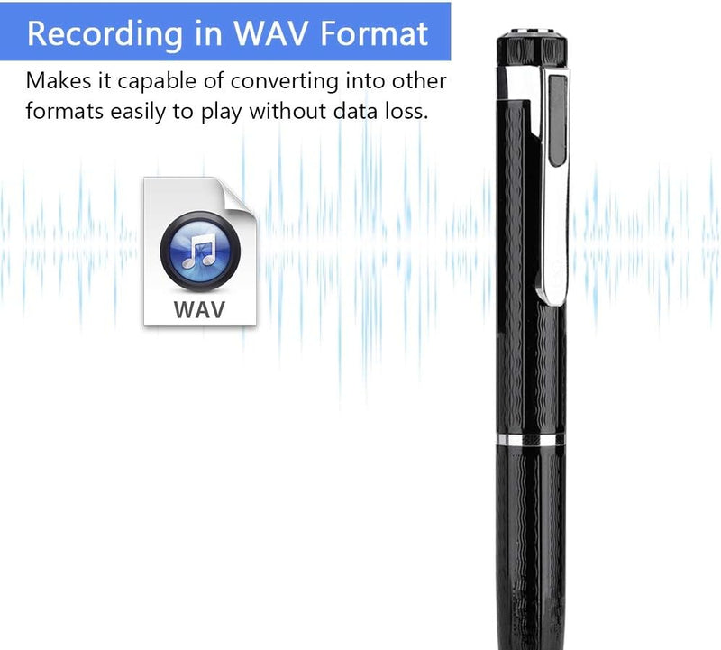 Digital Voice Recorder Pen,Diktiergerät,10 Stunden Aufnahmekapazität,Mit einem Schlüssel aufnehmen u