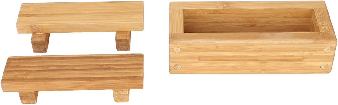Okuyonic Sushi Form Box, Sushi Reisform Box, DIY Tragbare Rechteckige Langlebiges Bambus Holz Geruch