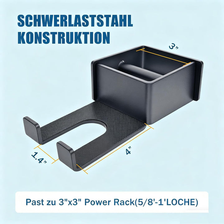 Olympische Langhantelhalterung für 3x3 Power Racks, Rack-montiert, Schwerlaststahl, werkzeuglose Ins