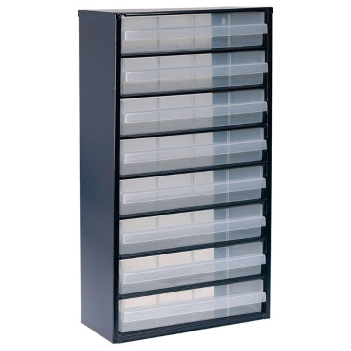 raaco Kleinteilemagazin C12-8 mit 8 Schubladen, Tragkraft 29.7 kg, 15 x 30.6 x 55.2 cm, geeignet für