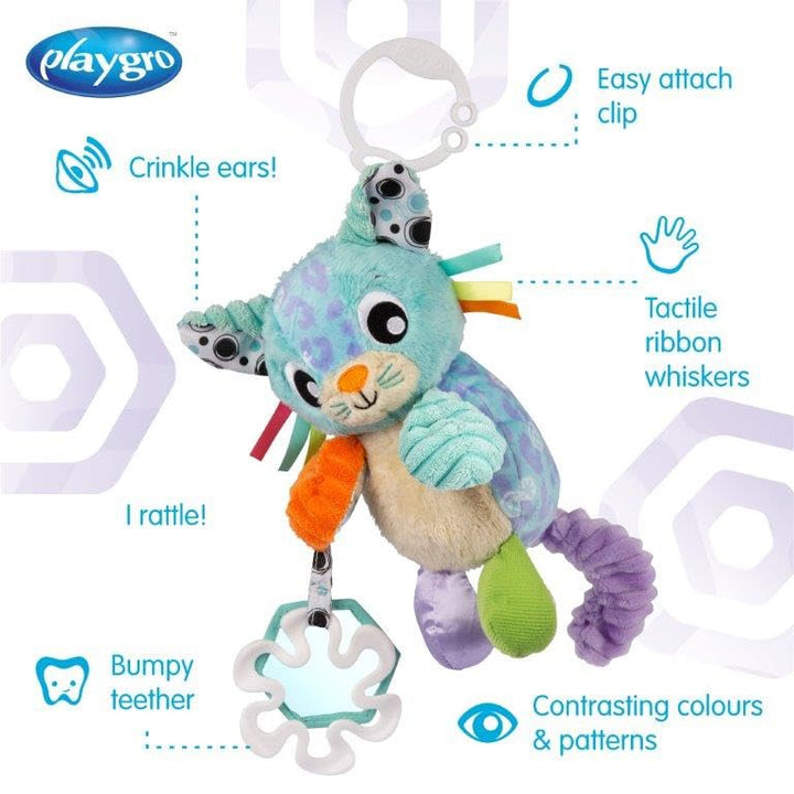Playgro Sensory Friend Katze - wasserdicht - schmutzfrei - farbig, Katze