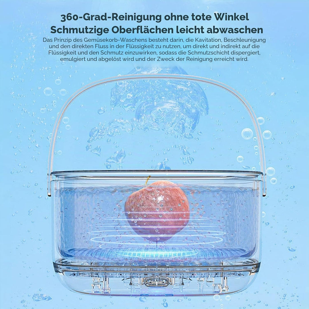 Obst -Gemüse -Waschmaschine, Obst -Gemüsereiniger -Gerätsreiniger mit einem Knopfstart für Obst, Gem
