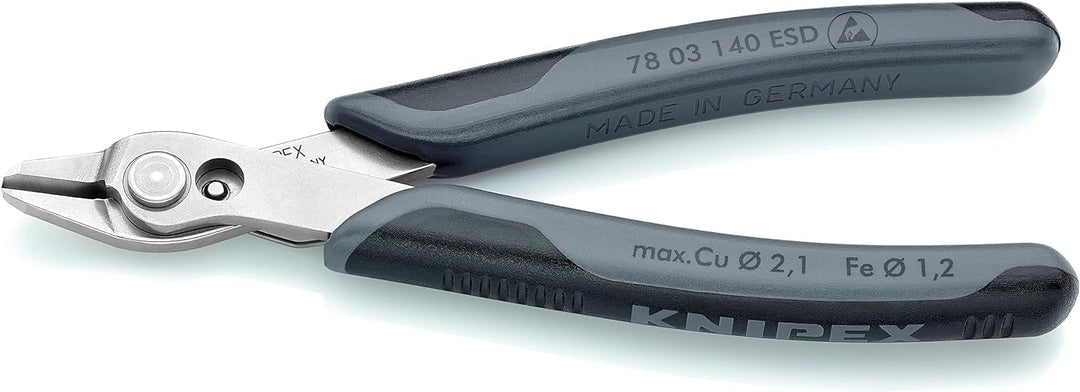 Knipex Electronic Super Knips® XL ESD mit Mehrkomponenten-Hüllen 140 mm (SB-Karte/Blister) 78 03 140