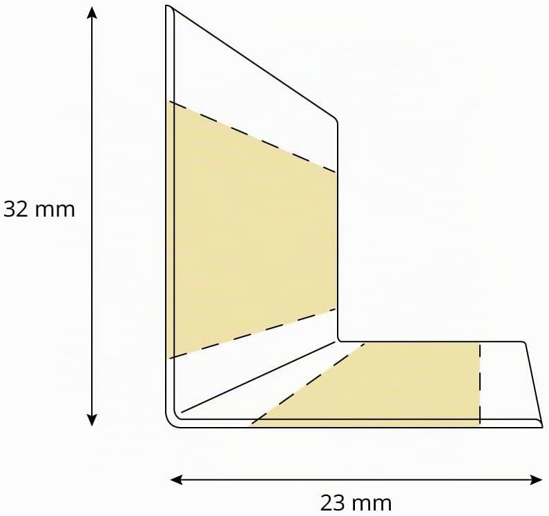 HOLZBRINK Weichsockelleiste selbstklebend WEISS Knickleiste, 32x23mm, 20 Meter 20m Weiss, 20m Weiss