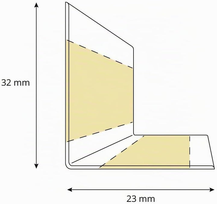 HOLZBRINK Weichsockelleiste selbstklebend WEISS Knickleiste, 32x23mm, 20 Meter 20m Weiss, 20m Weiss