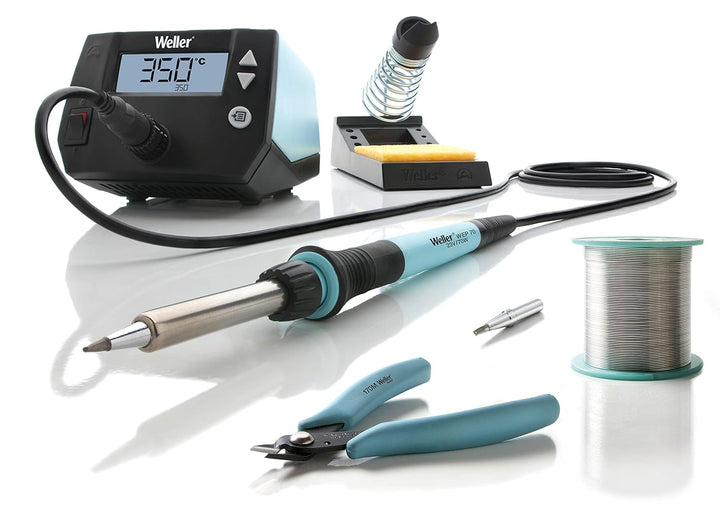 Weller WE 1010 (T0053298390) Bildungs-Kit 70 W/230 V & WLACCBSH-02 Lötspitzen Reinigungsschwamm mit