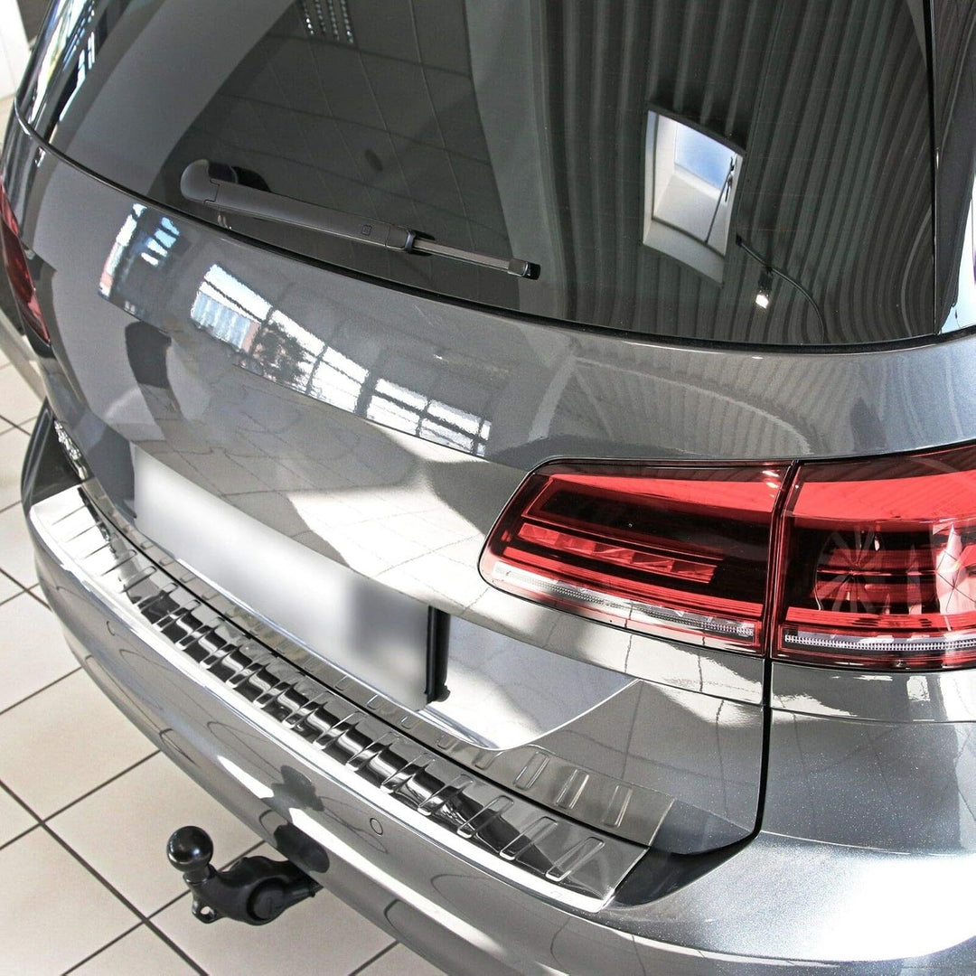 Ladekantenschutz Edelstahl CHROM kompatibel für VW GOLF SPORTSVAN | ab 2014 | mit Abkantung | premiu