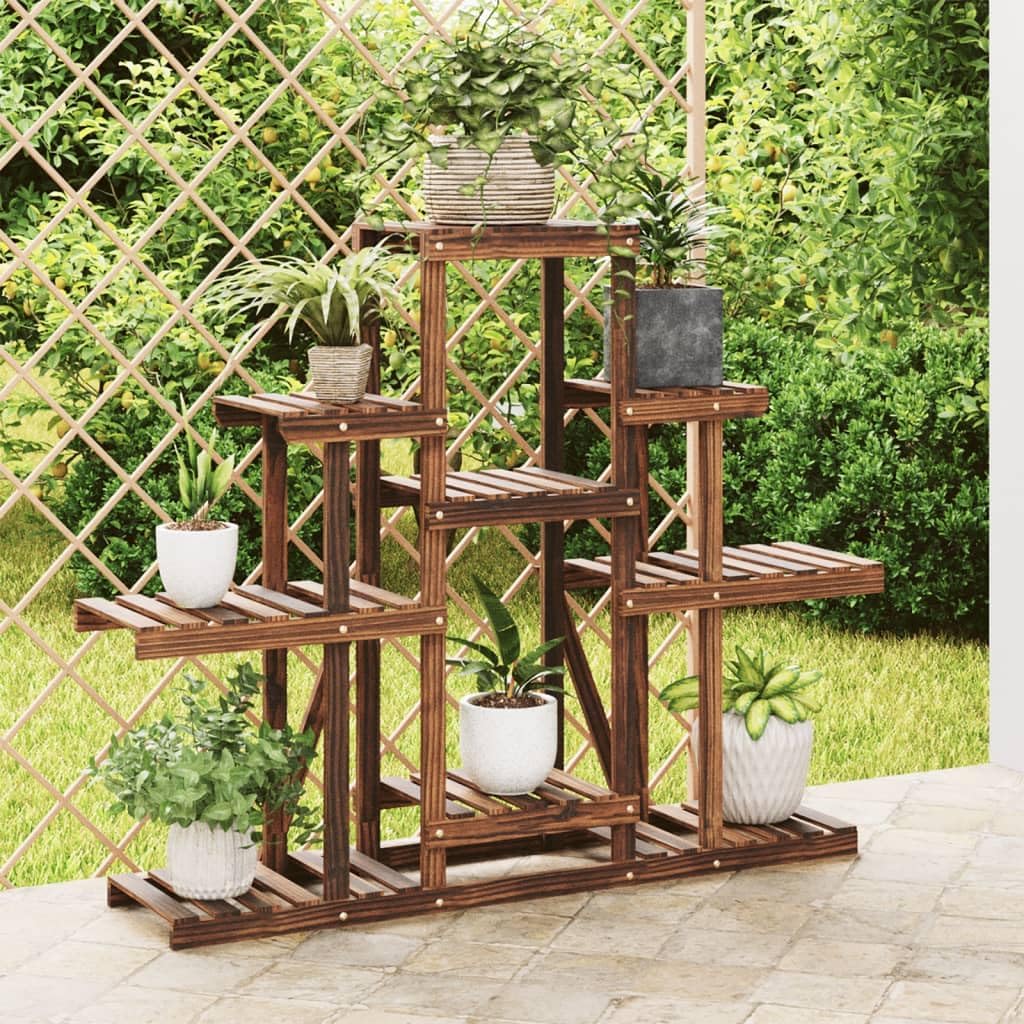 vidaXL Blumenständer, Pflanzenregal Holz, Blumenregal für Wohnzimmer Balkon Terrasse, Pflanzenstände