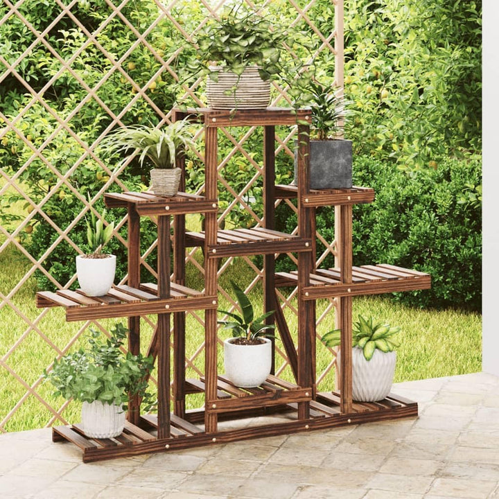 vidaXL Blumenständer, Pflanzenregal Holz, Blumenregal für Wohnzimmer Balkon Terrasse, Pflanzenstände