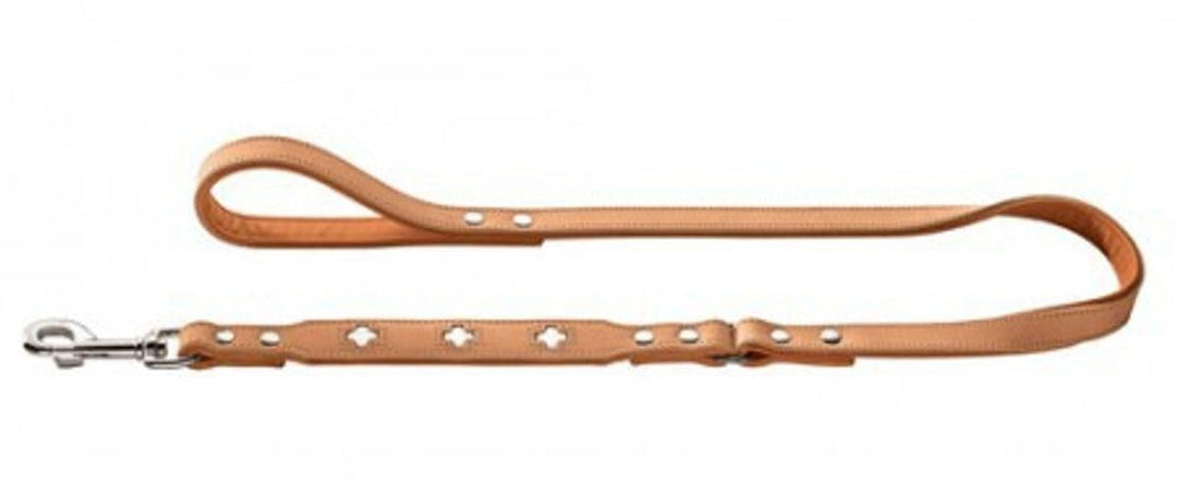 HUNTER Swiss Führleine für Hunde, mit Handschlaufe, schweizer Kreuz, Leder, hochwertig, 1,8/100 cm,