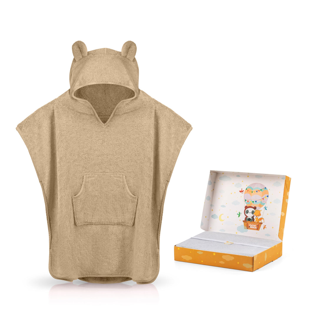 FUCHSUNDPANDA Fuchs&Panda® Badeponcho Kinder EXTRA warm, weich & kuschelig (100% Bambus) | Badeponch