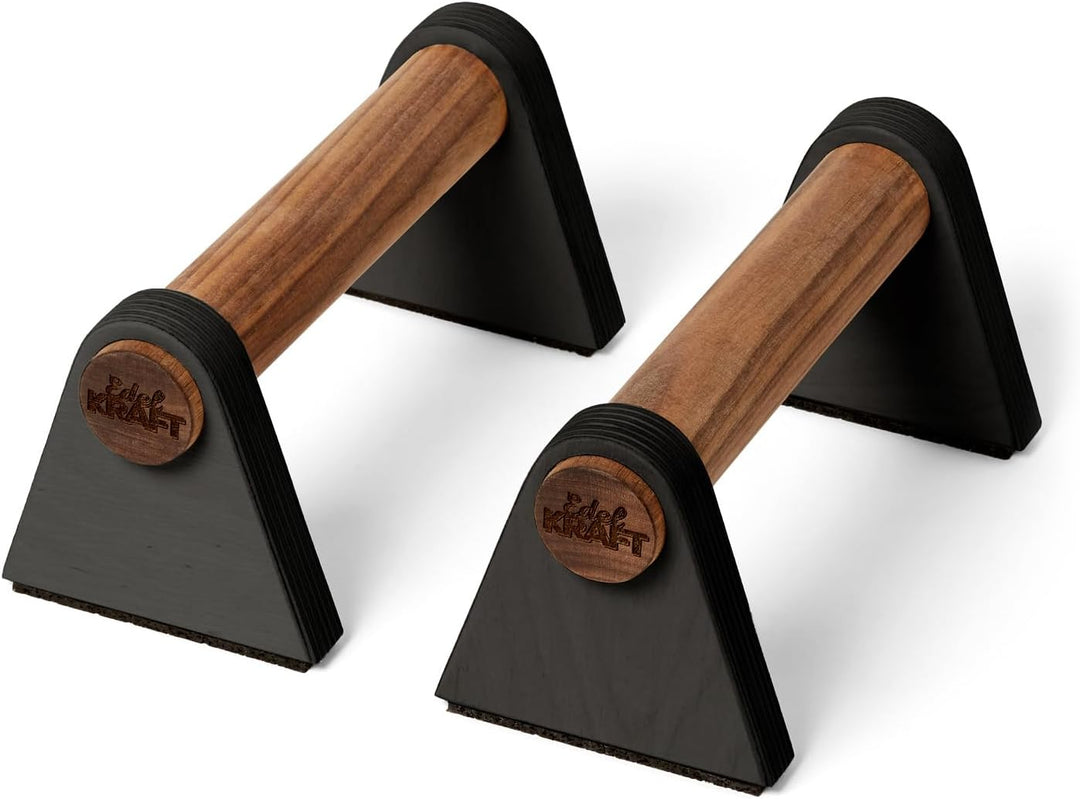 Handstand und Liegestützgriffe Handle | Ergonomisch, gelenkschonend, mit Gummifüssen | 2er Set | Kom