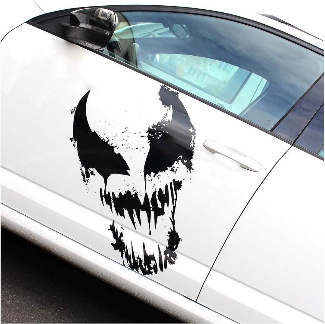 Finest Folia Skull Alien Monster Aufkleber Sticker Auto Boot Motorrad Caravan Dekor KX040 (Schwarz M