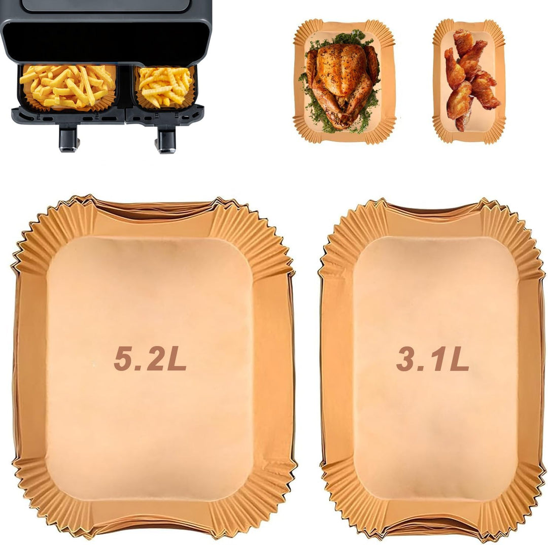 Airfryer Backpapier für Philips Airfryer Dual Basket 3000 Series, Heissluftfritteuse Backpapier für