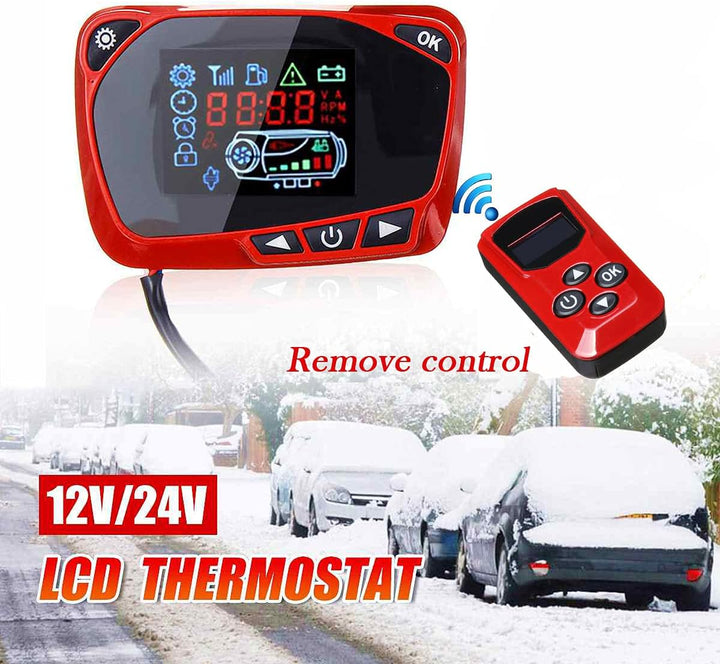 TOTMOX 12V/24V LCD Thermostat Display Schalter und Fernbedienung Kit für Auto Diesel Luft Standheizu