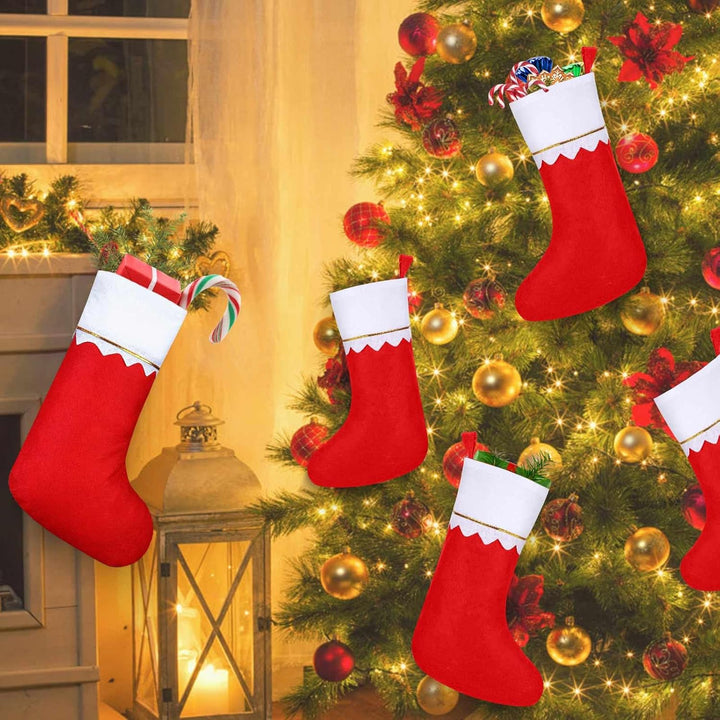 12 Stück Weihnachtsstrumpf Personalisiert,Weihnachtssocken Zum Aufhängen,Nikolaus Socken Zum Befülle