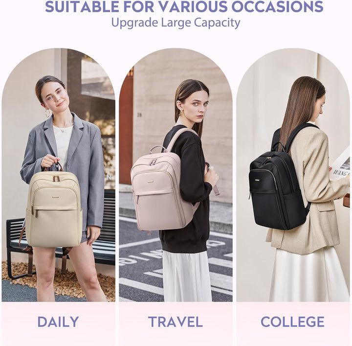 Rucksack Damen Herren, Laptop Schulrucksack,Women Travel Backpack Elegant für Uni Reise Büro, Tagesr