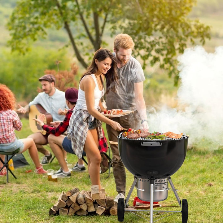 only fire Räucherbox Kit mit Edelstahl Holzkohlekorb, Hitzeabweiser und 4 Grillrost Erhöhungen, Räuc