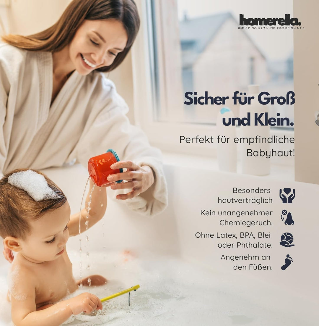 homerella® Badewannenmatte rutschfest 88x39cm, INKL. HAKEN, Rutschfeste Badematte BPA frei, Duschmat