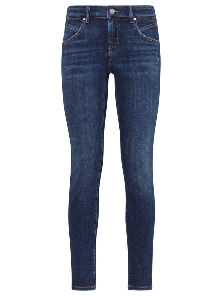 Mavi Damen Damen Jeans Hose Adriana Stretchdenim Light Indigo Glam [22737] 24W / 28L Dark Brushed De