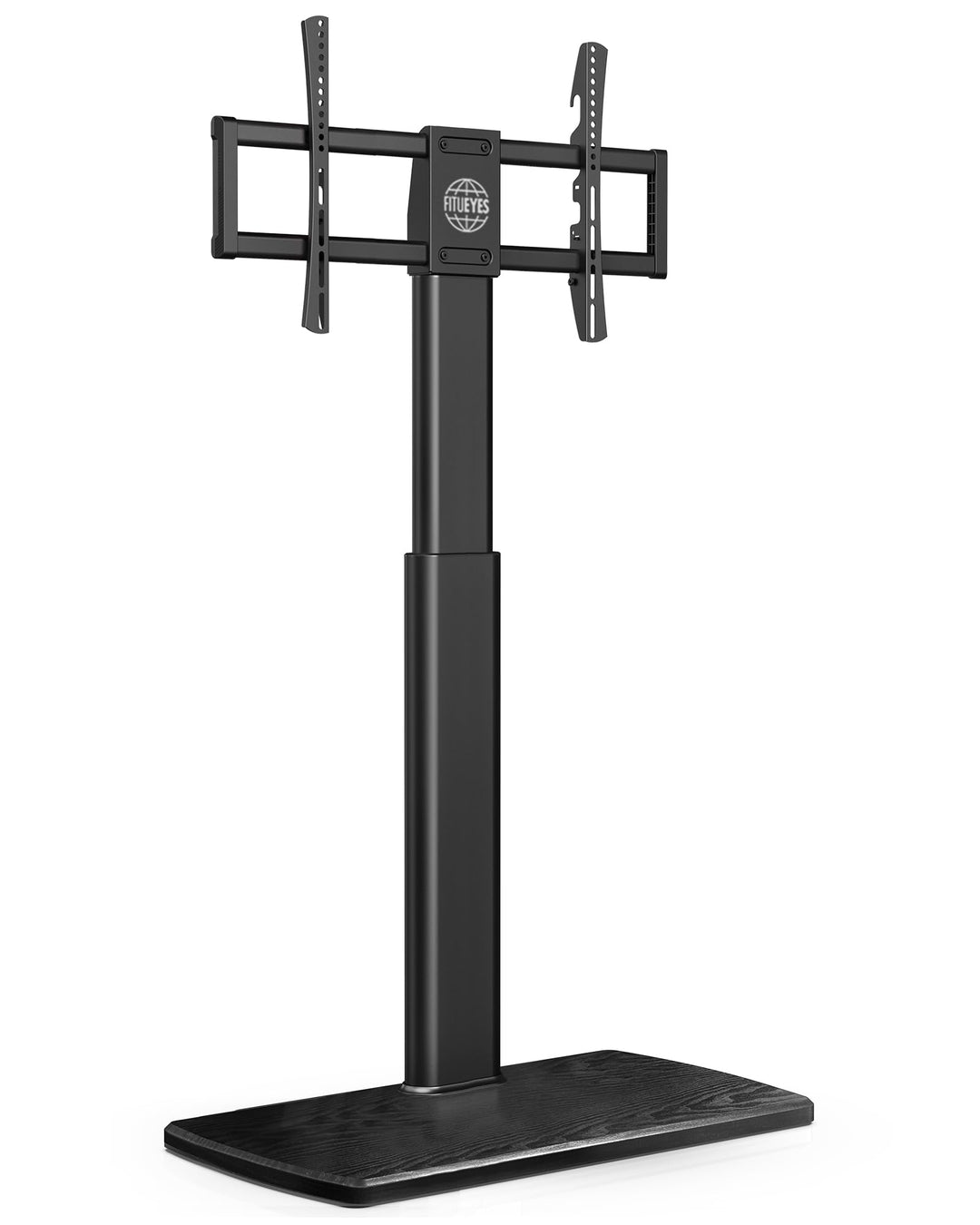 FITUEYES TV Bodenständer mit Holzbasis TV Standfuss TV Ständer Fernsehstand höhenverstellbar schwenk
