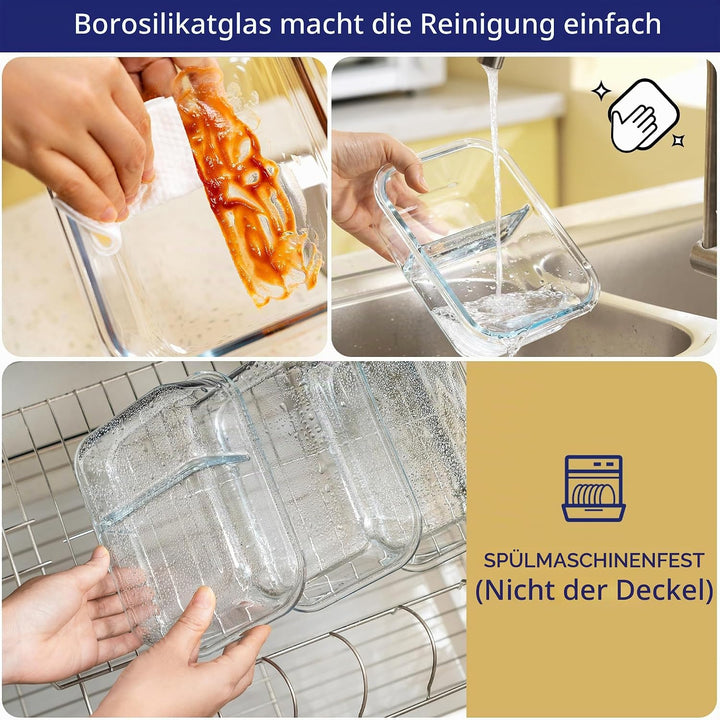MFY 5 Packungen mit 36-Unzen-glasbehälter mit deckel, frischhaltedosen mit deckel, Meal Prep Boxen G