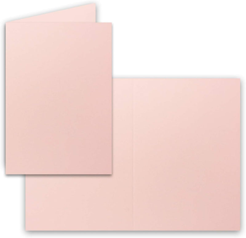 500 Faltkarten B6 - Rosa - Blanko Doppel-Karten - 12 x 17 cm - sehr formstabil - für Drucker geeigne