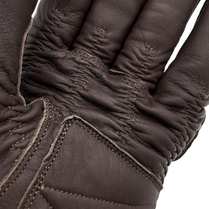 ORINA Cooper Gefütterte Lederhandschuhe, Dunkelbraun, Grösse S/ 7