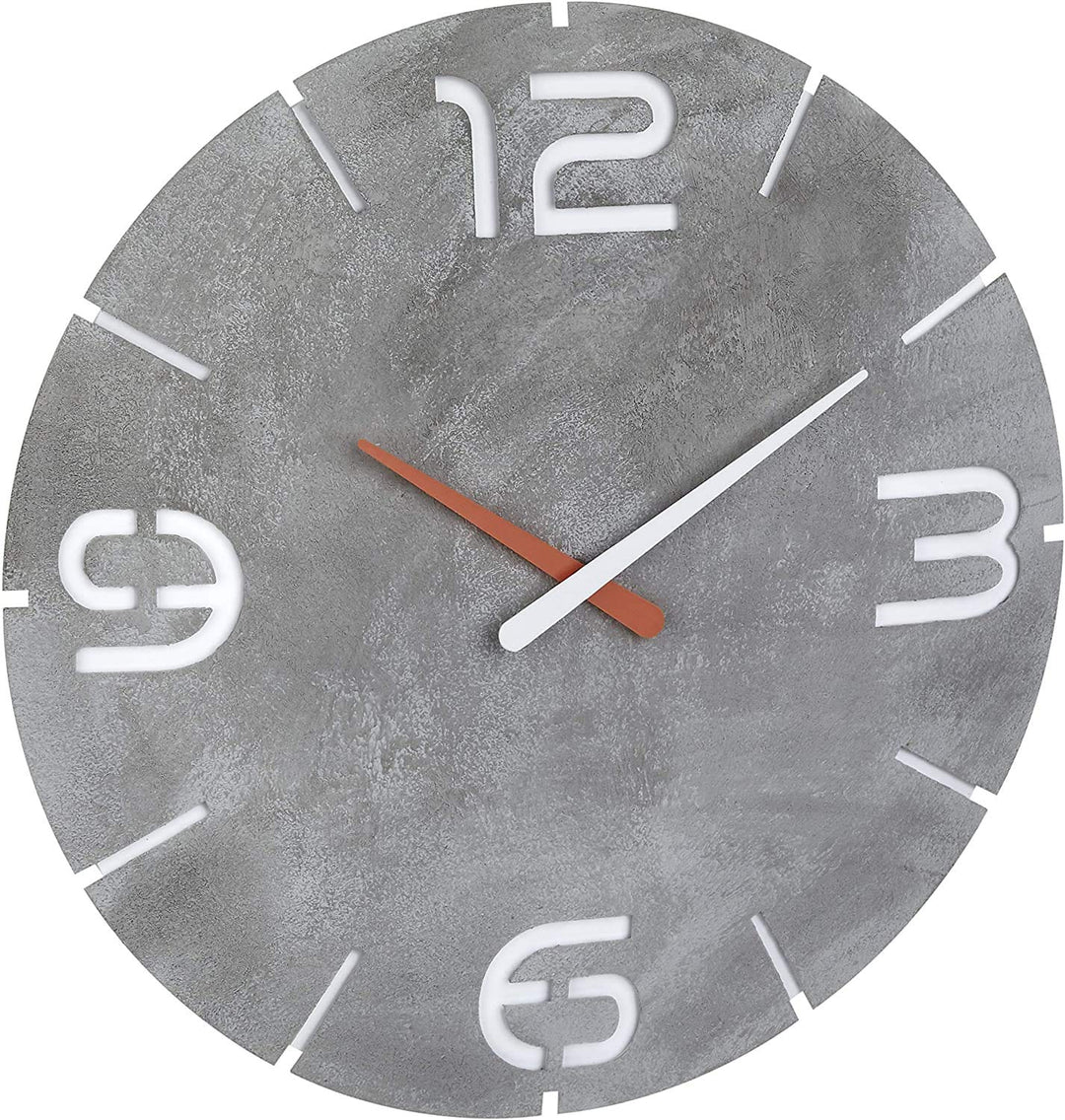 TFA Dostmann 60.3536 Contour Design Funk-Wanduhr (Beton Optik mit Batterie)