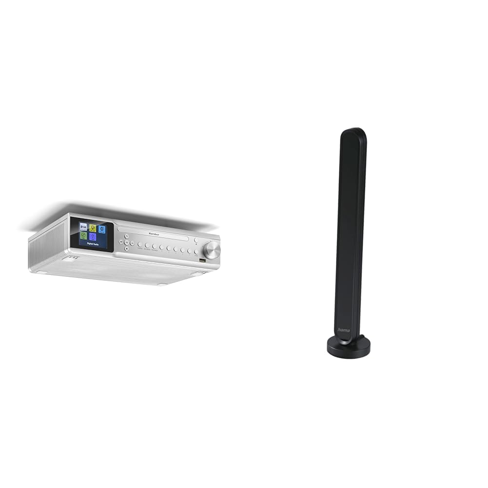 Karcher RA 2060D-S - Unterbau-Küchenradio mit CD-Player, DAB+ / UKW-Radio & Hama DAB-Zimmerantenne f