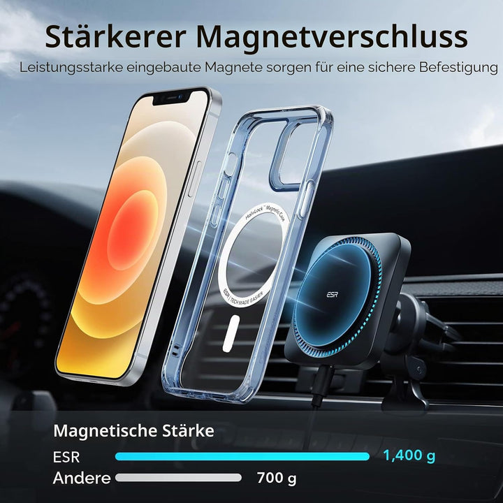 ESR für iPhone 12 Hülle und iPhone 12 Pro Hülle, Kompatibel mit MagSafe HaloLock, Hybrid Magnetische