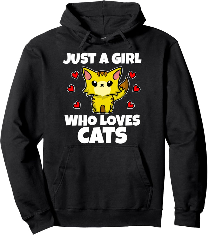 Just A Girl Who Loves Cats Lustiges Kätzchen Katze Pullover Hoodie