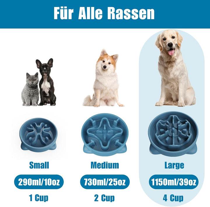 Antischlingnapf Hunde Gross, 27.1cm Anti Schling Napf Hundenapf Futternapf für Mittlerer und Grosser
