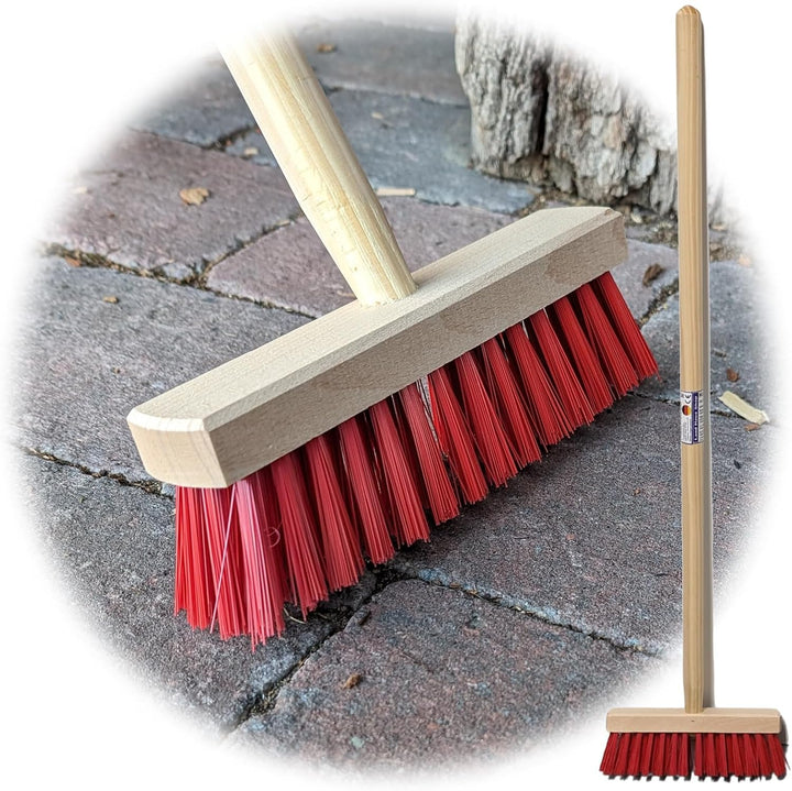 Kinderbesen Gartenbesen Holz Kinder Besen stabil mit Holzstiel Haushalt Garten Terasse Kinder Garten
