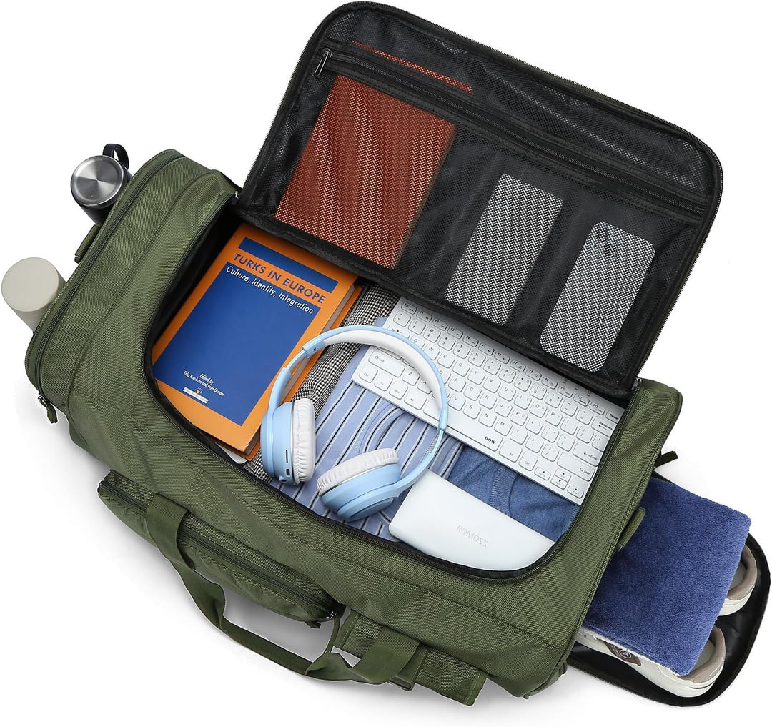 70L Sporttasche Herren Gross Reisetasche Rucksack mit Schuhfach Wasserdicht Fitness Trainingstasche